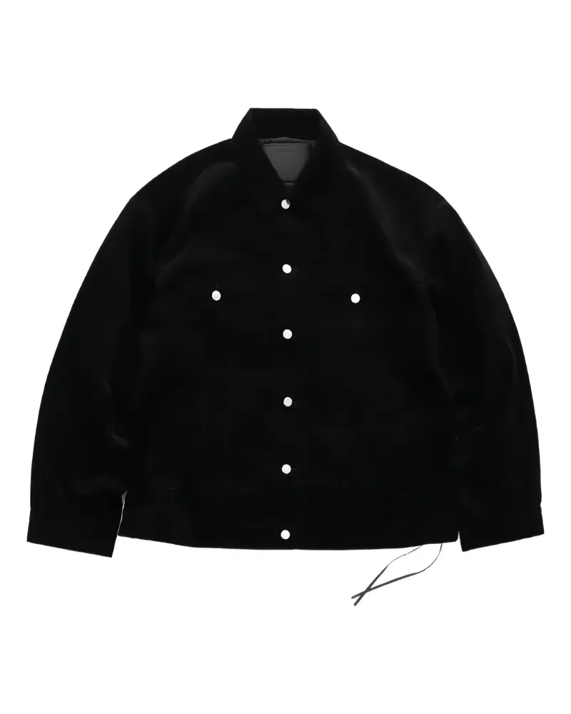 Mastermind Japan Totenkopf-Jacke mit Cord-Struktur - Schwarz Schwarz