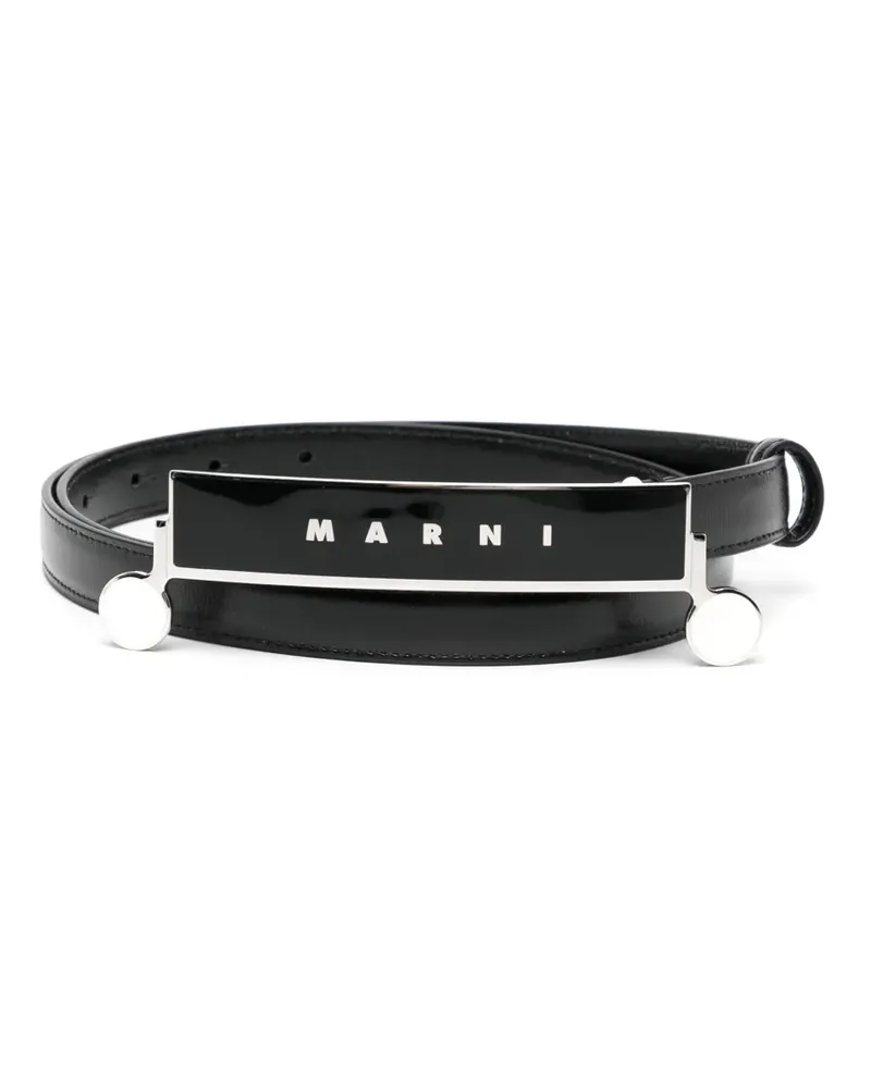 Marni Gürtel mit Logo - Schwarz Schwarz