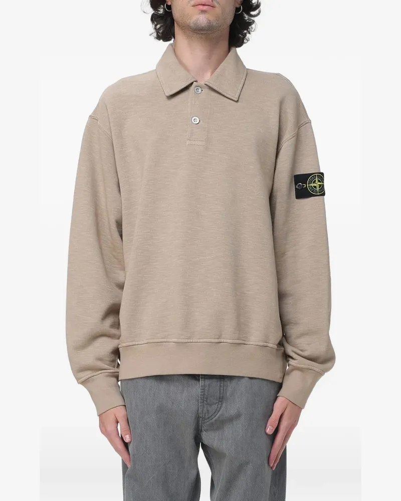 Stone Island Pullover mit Logo-Patch - Braun Braun
