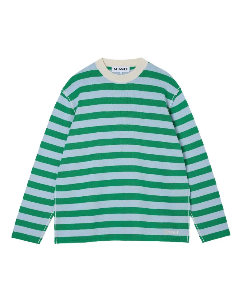 SUNNEI Gestreiftes Langarmshirt - Grün Grün