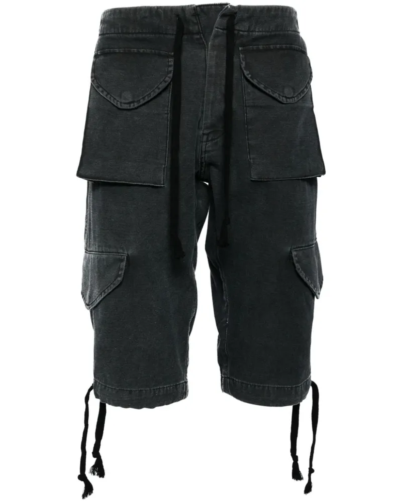 Greg Lauren Cargo-Shorts aus Twill Schwarz