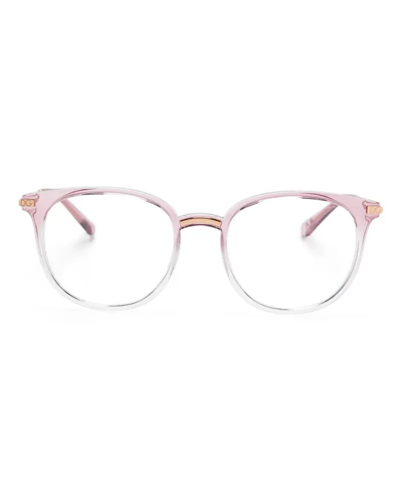 Dolce & Gabbana Brille mit rundem Gestell - Rosa Rosa