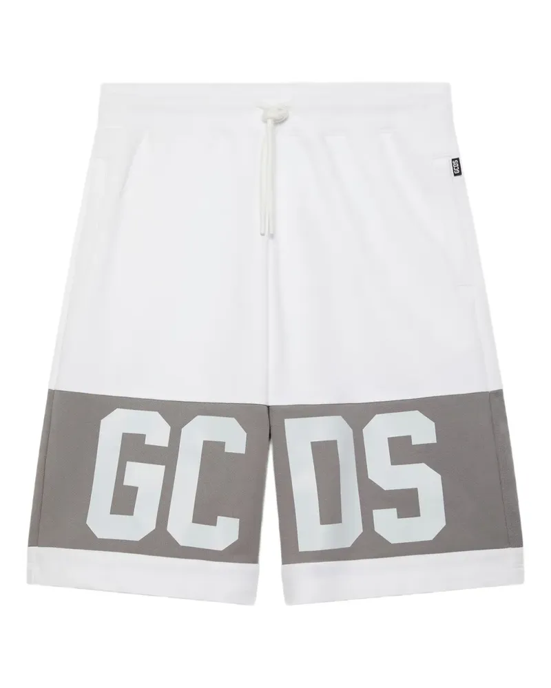 GCDS Joggingshorts mit Logo-Streifen - Weiß Weiß