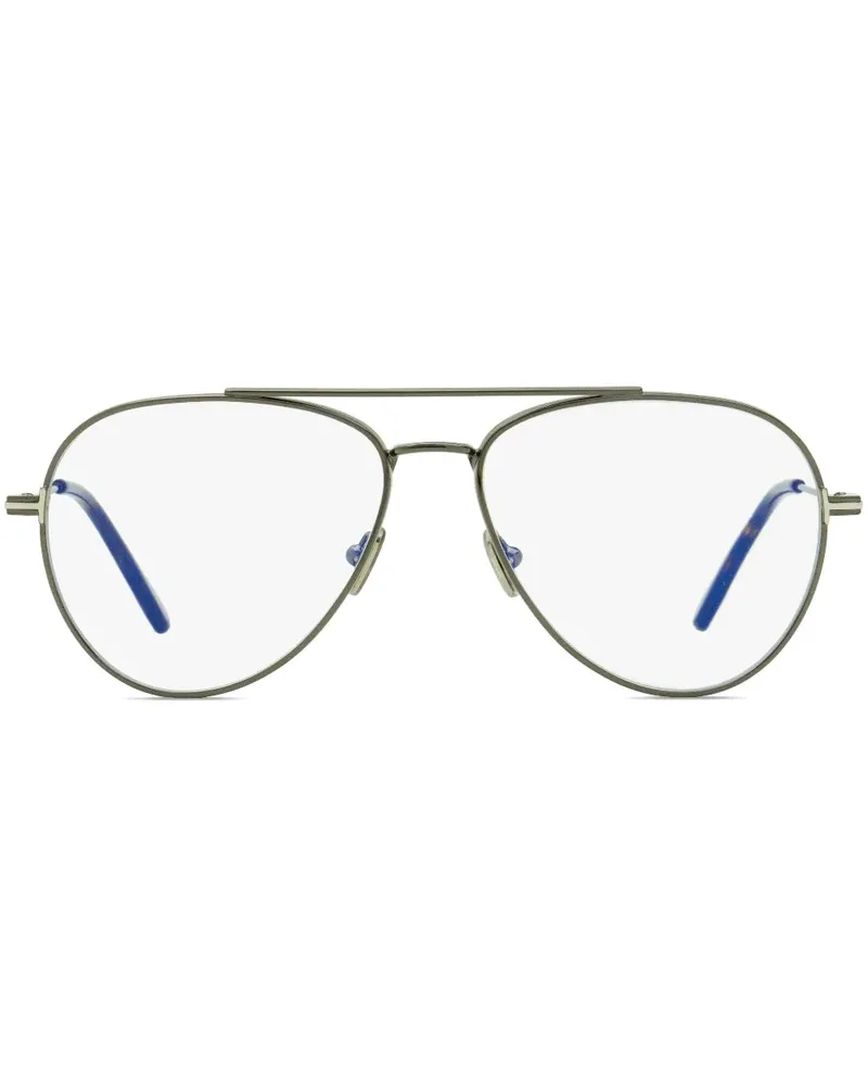 Tom Ford Blue Block Pilotenbrille - Silber Silber