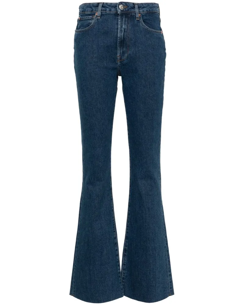 3x1 Bootcut-Jeans mit hohem Bund - Blau Blau
