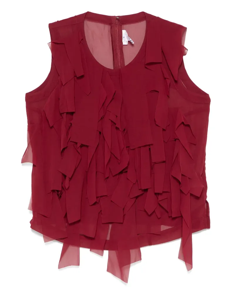 Comme des Garçons Top mit Rüschen - Rot Rot