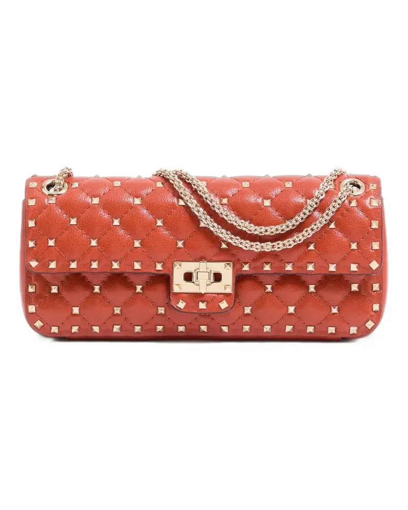 Valentino Garavani Mittelgroße Rockstud Spike Tasche aus Wildleder - Braun Braun