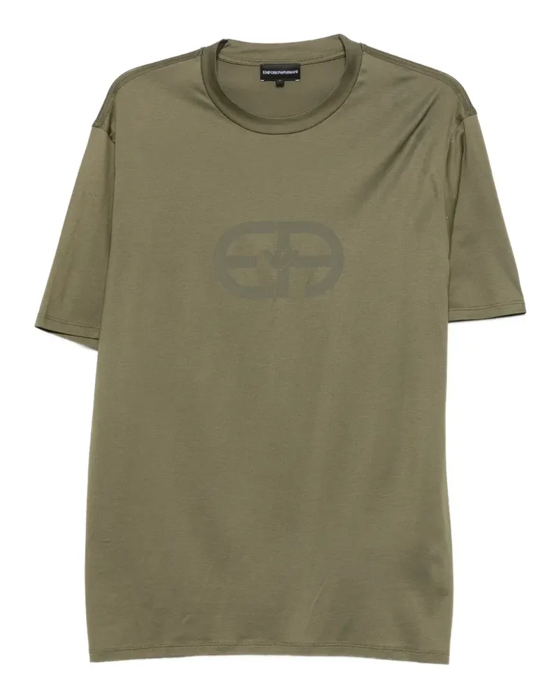 Emporio Armani Kurzärmeliges T-Shirt mit Logo-Print - Grün Grün