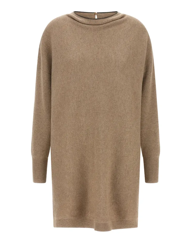 Brunello Cucinelli ribbed-knit dress - Nude Nude