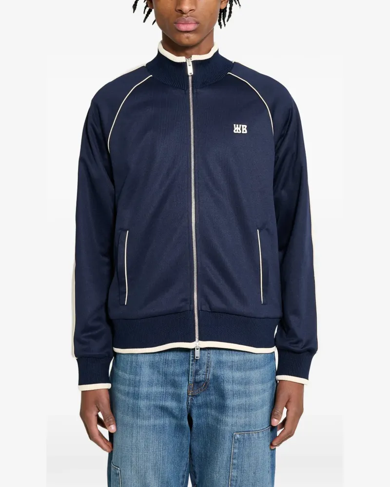 Wales Bonner Motion mesh-panelled track jacket - Blau Blau