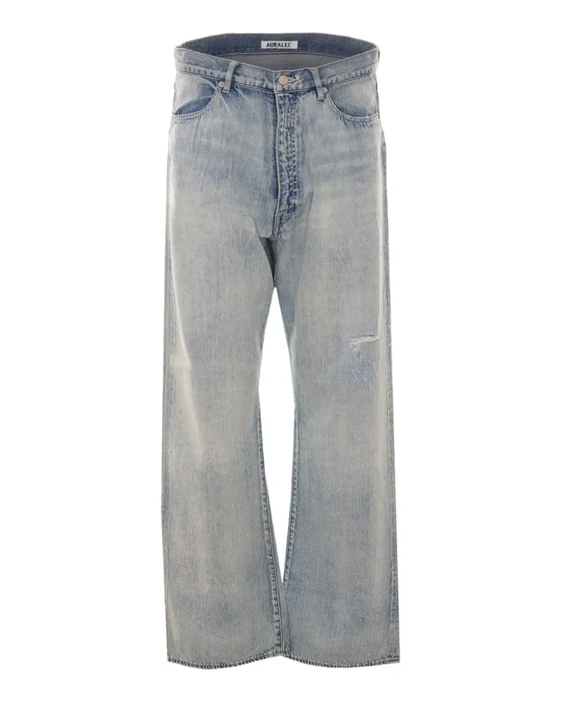 AURALEE distressed-finish jeans - Blau Blau