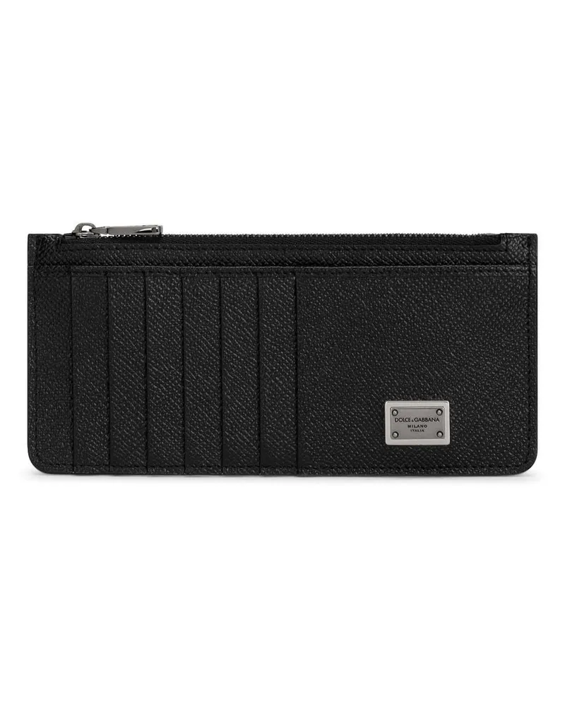 Dolce & Gabbana Kartenetui mit Logo-Schild - Schwarz Schwarz