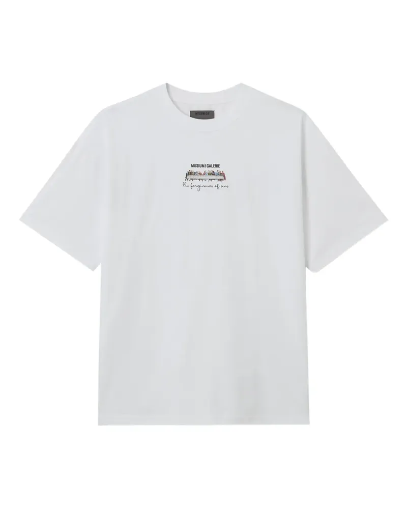 Musium Div. T-Shirt mit grafischem Print - Weiß Weiß