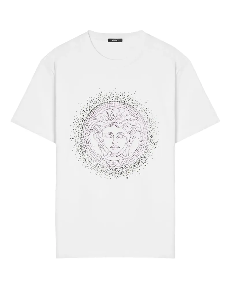 Versace Medusa embellished T-shirt - Weiß Weiß