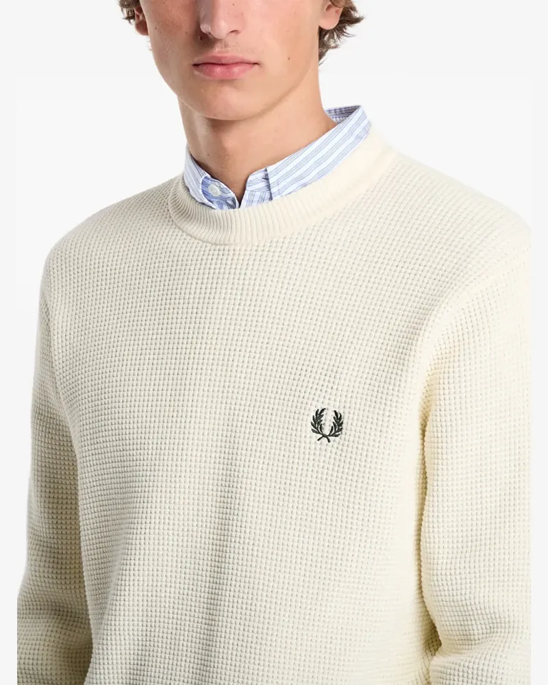 Fred Perry Pullover mit Waffelstich - Nude Nude