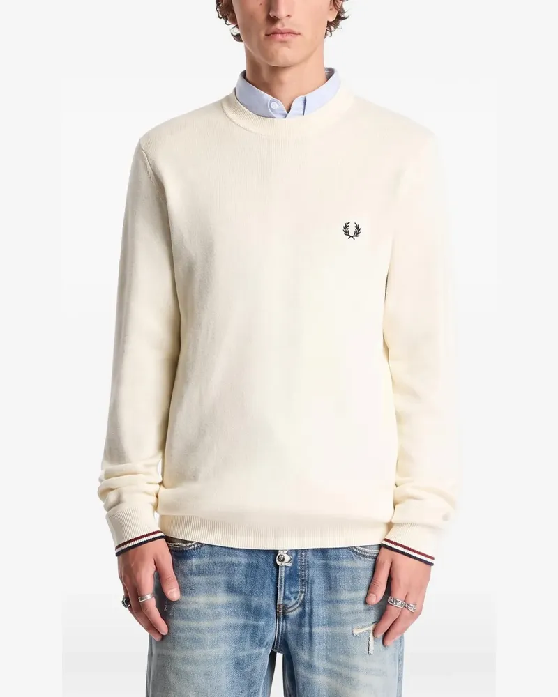 Fred Perry Pullover mit Waffelstich - Nude Nude