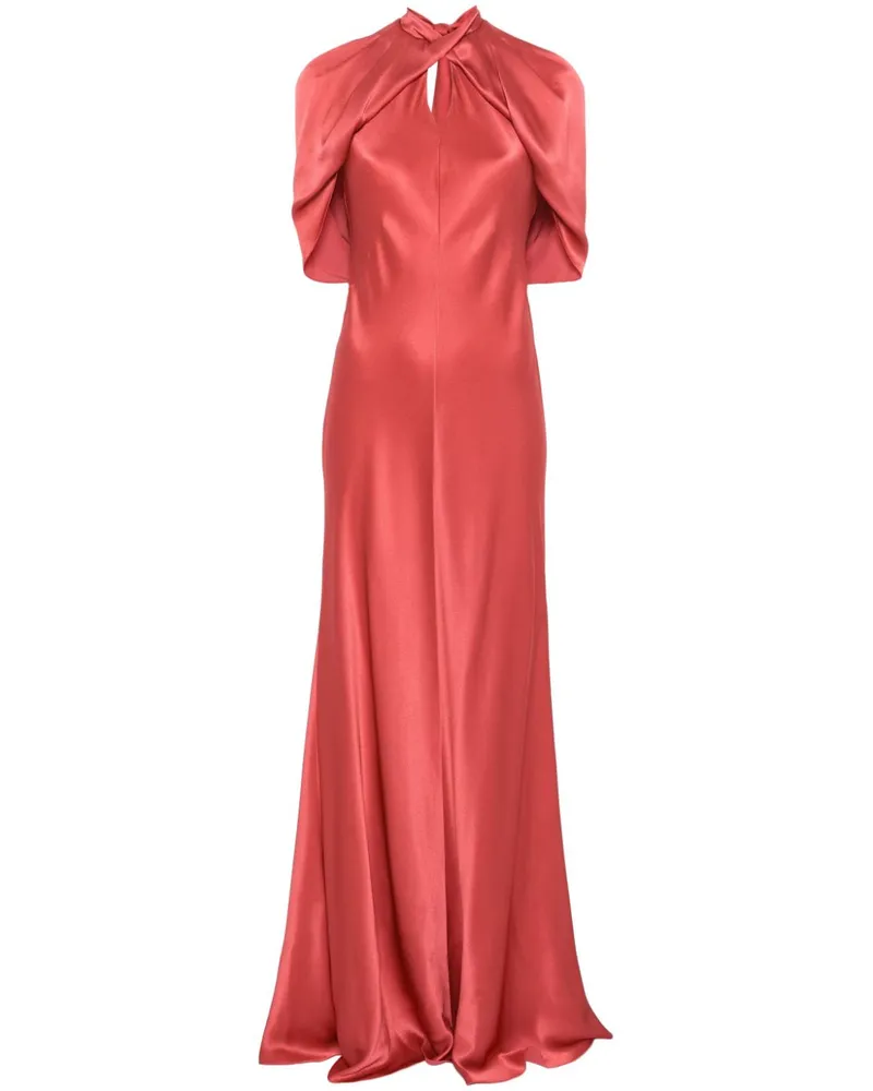 Alberta Ferretti Drapiertes Maxikleid - Rosa Rosa