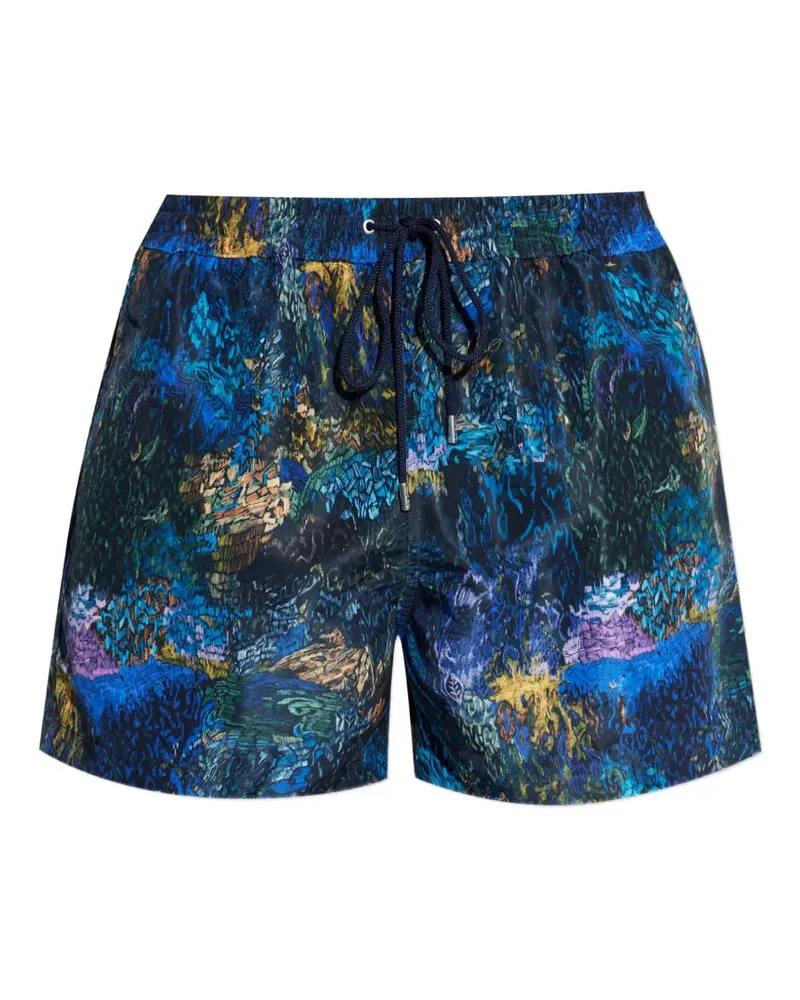 Paul Smith Badeshorts mit Kordelzug - Blau Blau