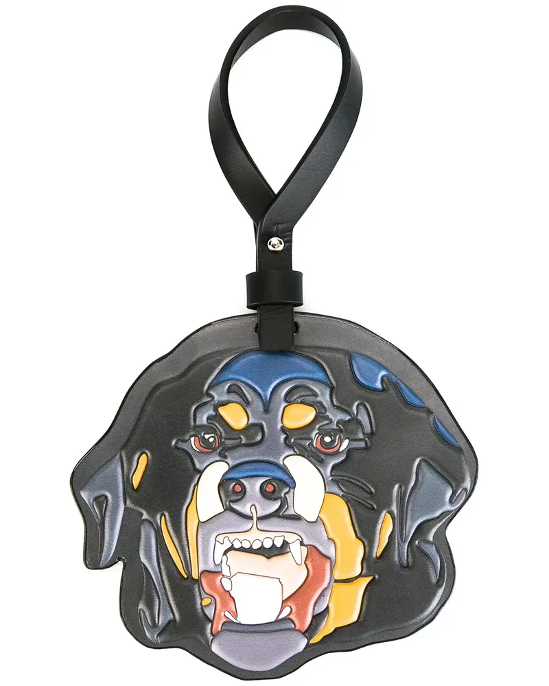 Givenchy Schlüsselring mit Rottweiler-Prägung - Schwarz Schwarz