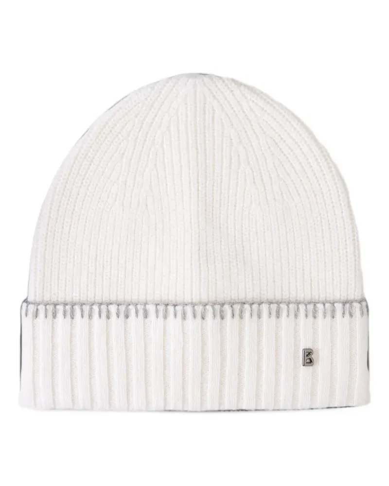 Bogner Gerippte Moulan Beanie - Weiß Weiß