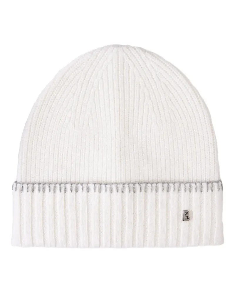 Bogner Gerippte Moulan Beanie - Weiß Weiß