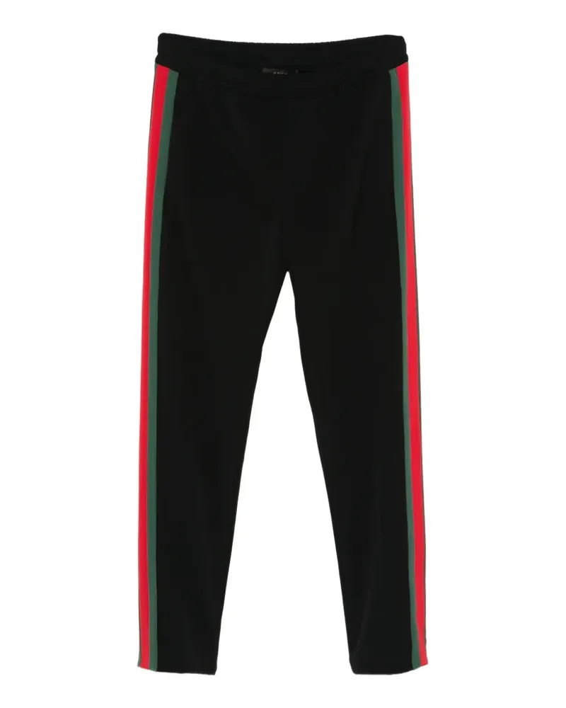 Gucci stretch nylon sportswear pants with Web - Schwarz Schwarz