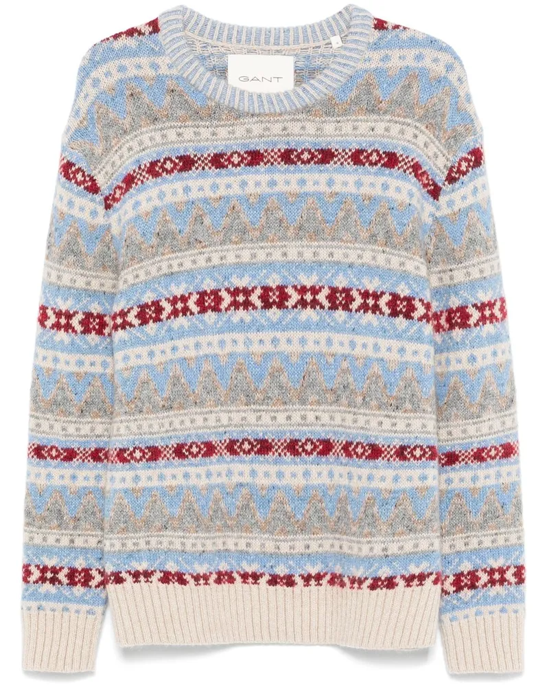 Gant Pullover mit Fair-Isle-Muster - Blau Blau