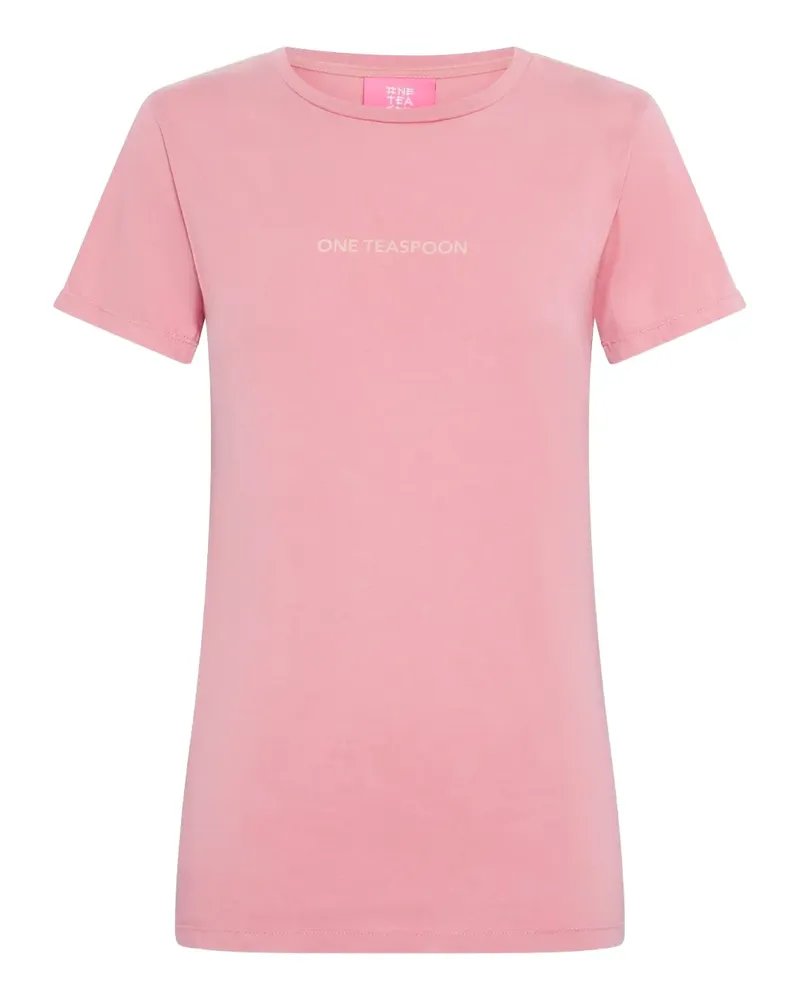 One Teaspoon T-Shirt mit Logo - Rosa Rosa