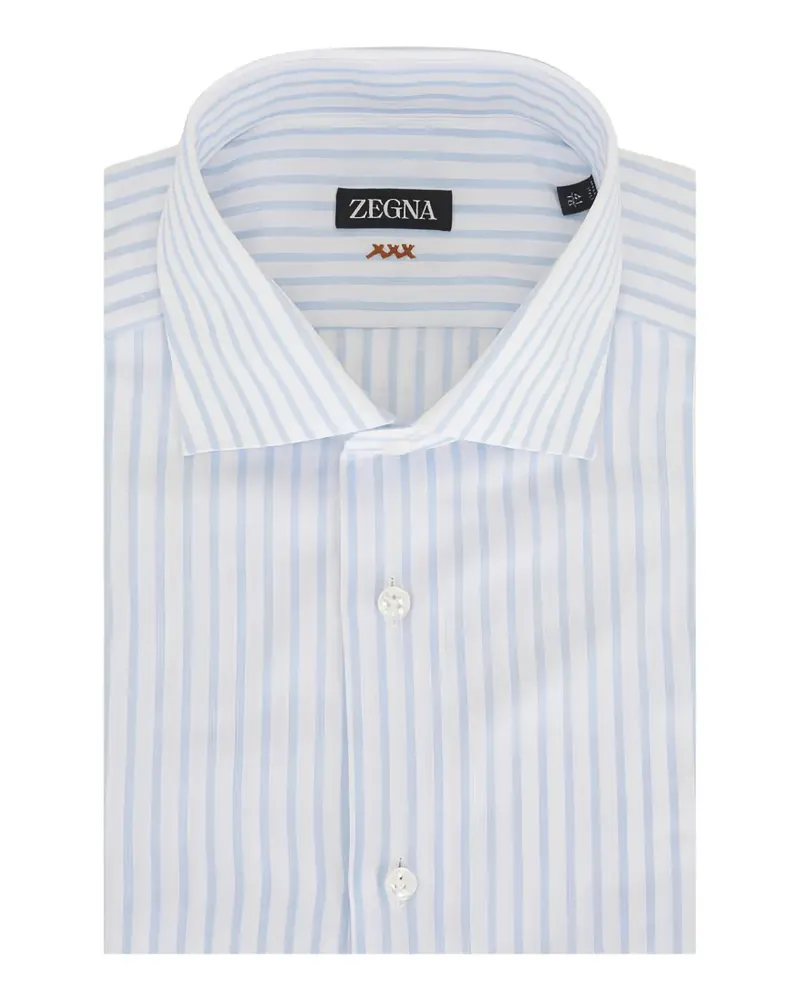 Ermenegildo Zegna Gestreiftes Hemd - Blau Blau