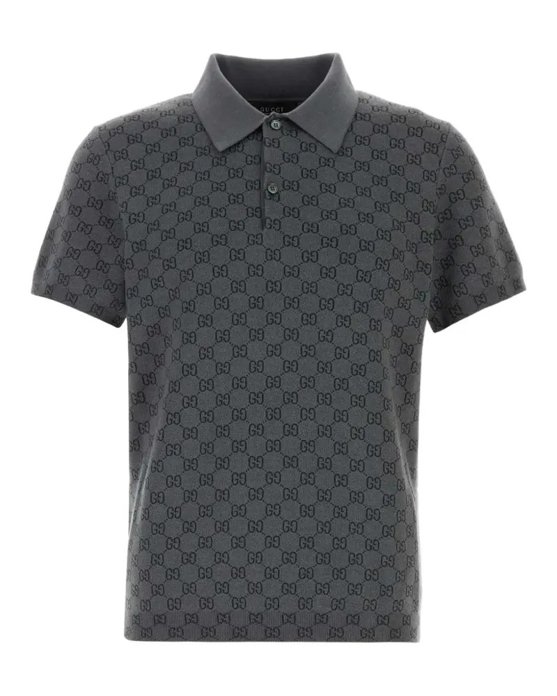 Gucci Poloshirt mit GG-Monogramm - Grau Grau