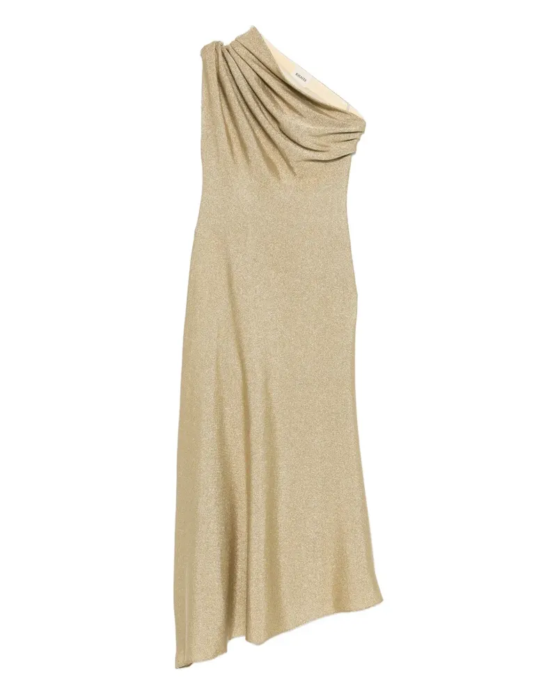 KHAITE Coast draped midi dress - Gold Gold