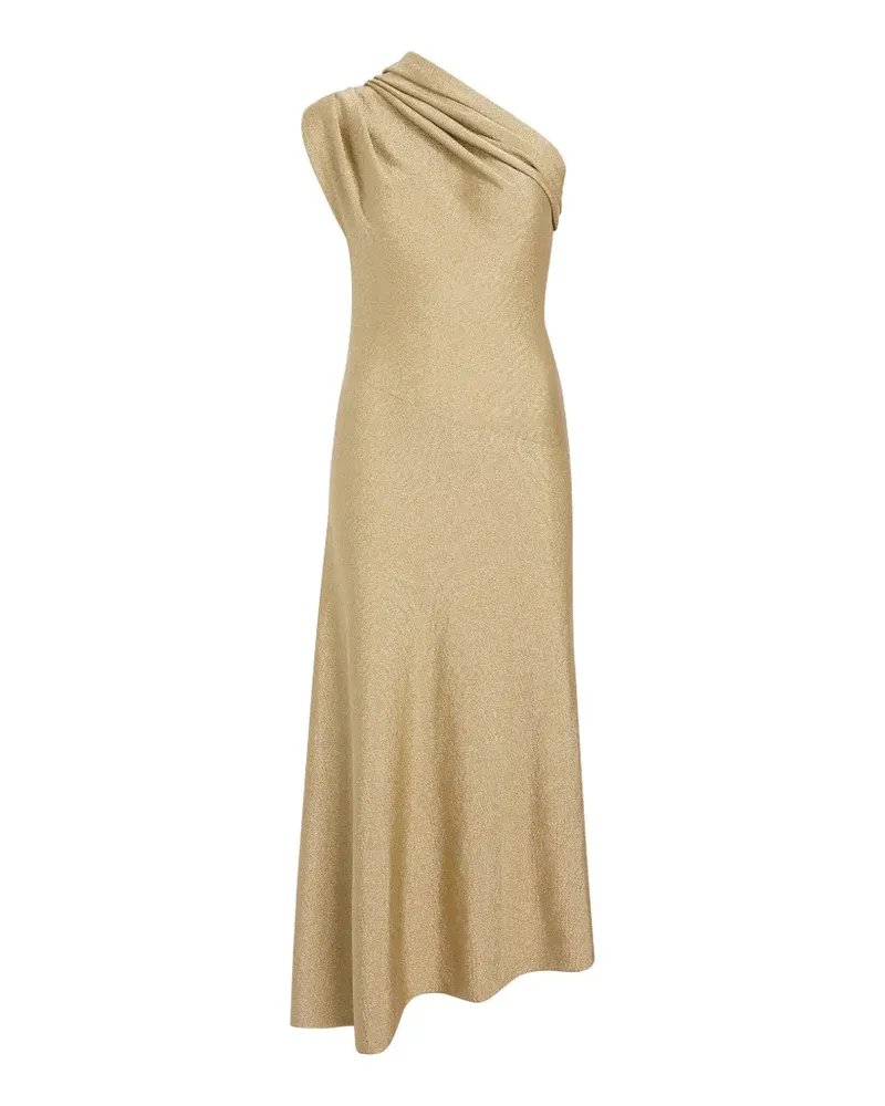 KHAITE Drapiertes Coast Midikleid - Gold Gold