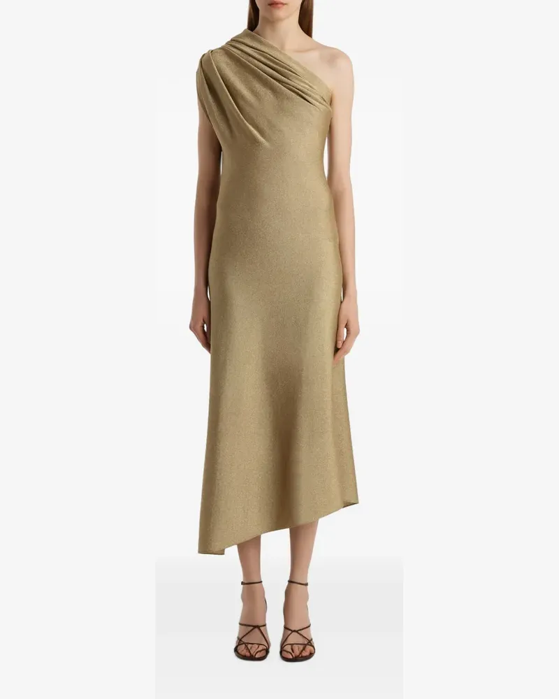 KHAITE Drapiertes Coast Midikleid - Gold Gold