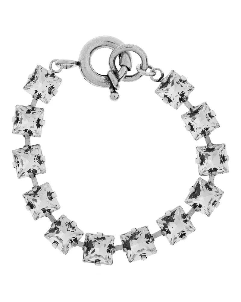 Isabel Marant crystal-embellished brass bracelet - Silber Silber
