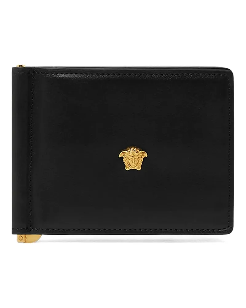 Versace Portemonnaie mit Logo-Schild - Schwarz Schwarz