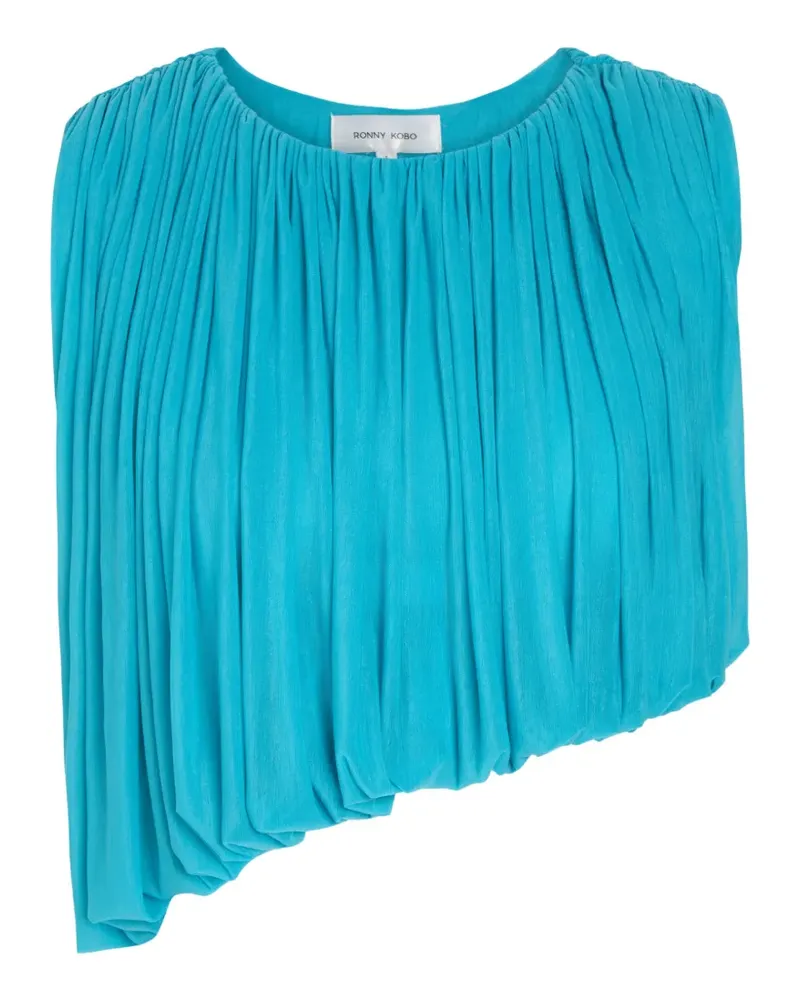 Ronny Kobo Asymmetrische Chelly Bluse - Blau Blau