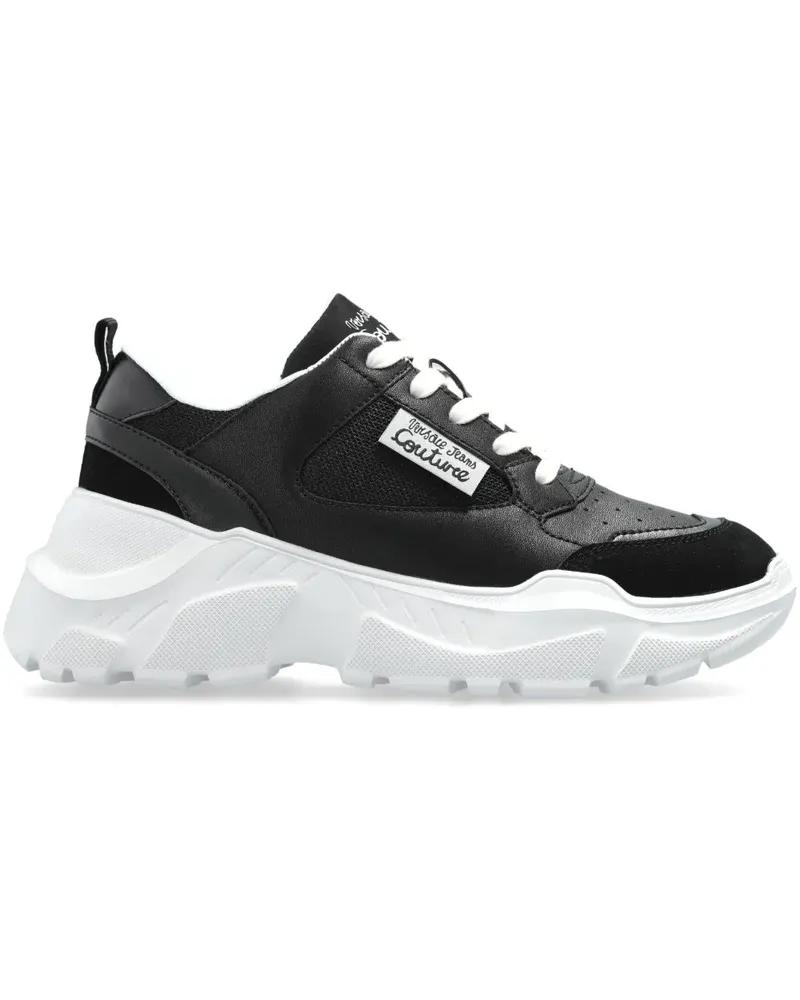 Versace Jeans Sneakers mit Logo-Patch - Schwarz Schwarz