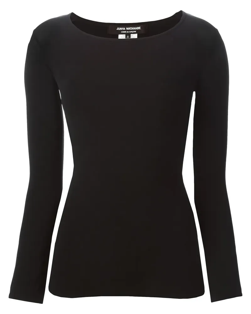 Junya Watanabe Langarmshirt mit U-Boot-Ausschnitt - Schwarz Schwarz