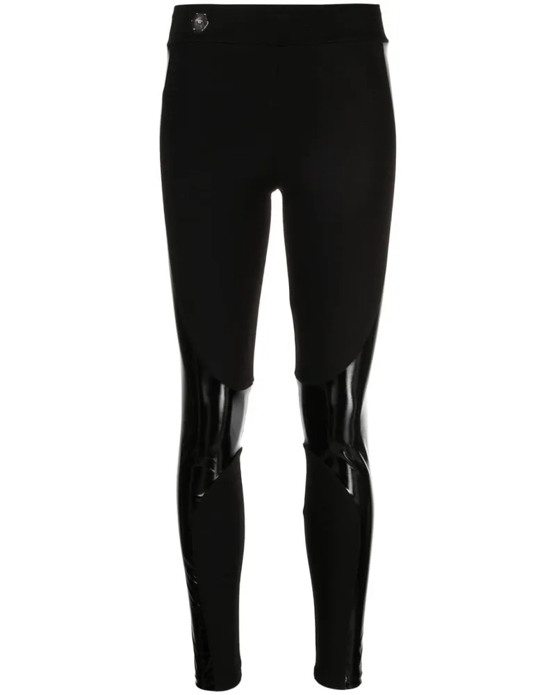 Philipp Plein Halbhohe Leggings - Schwarz Schwarz