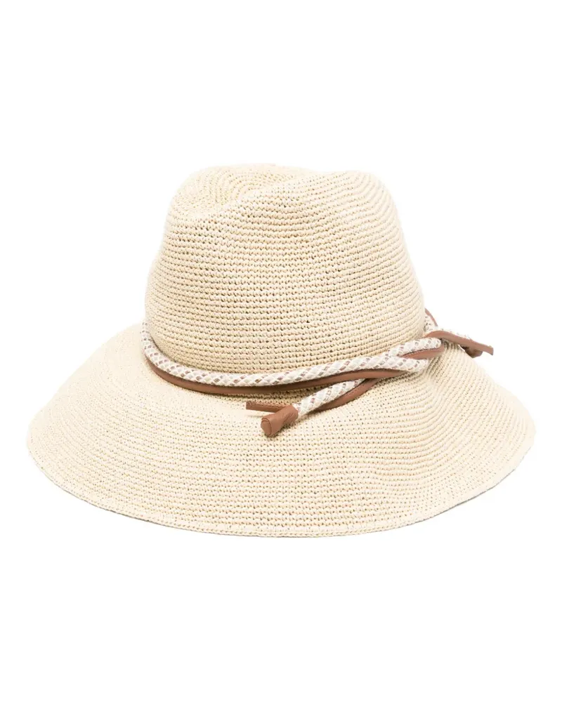 Giorgio Armani Gewebter Hut mit Kordelband - Nude Nude