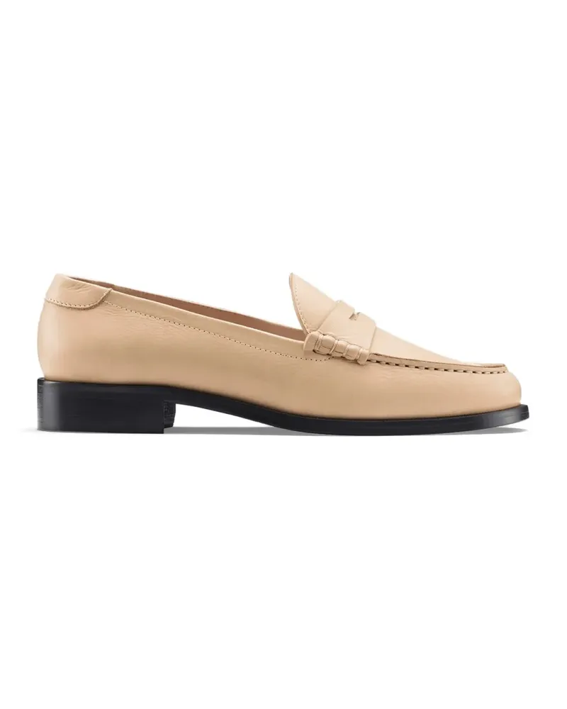 Koio penny slot strap loafers - Nude Nude