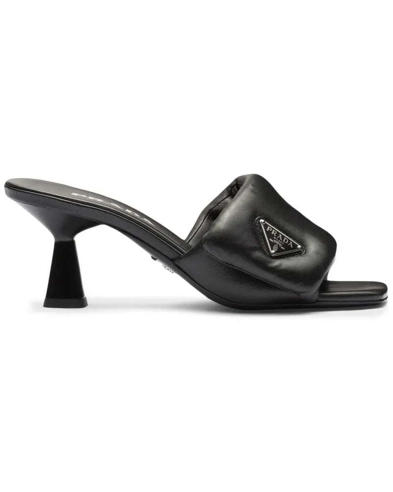 Prada Weiche Mules 65mm - Schwarz Schwarz