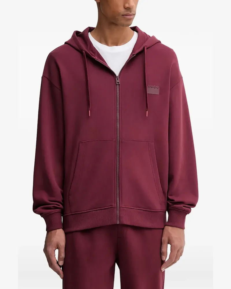 HUGO BOSS Kapuzenjacke mit Logo-Patch - Rot Rot