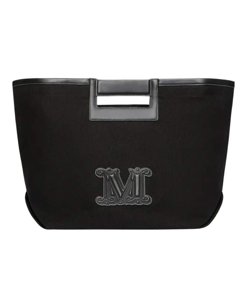 Max Mara logo-applique shoulder bag - Schwarz Schwarz