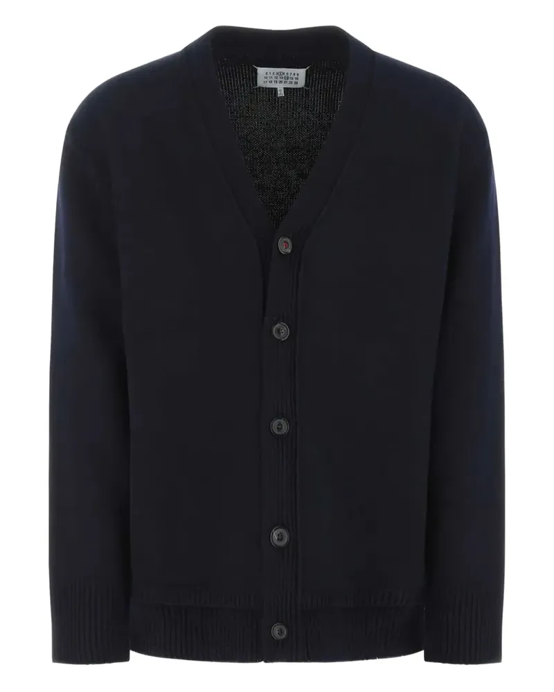 Maison Margiela Elbow Patch ribbed cardigan - Schwarz Schwarz