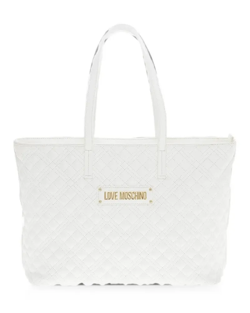 Moschino Love quilted tote bag - Weiß Weiß