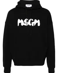 MSGM Hoodie mit Logo-Print Schwarz