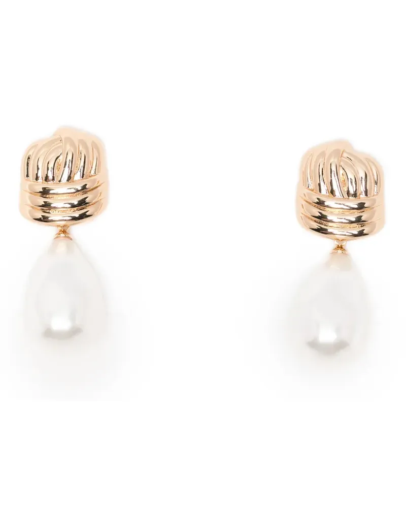 Self-Portrait Ohrringe mit Perlen - Gold Gold