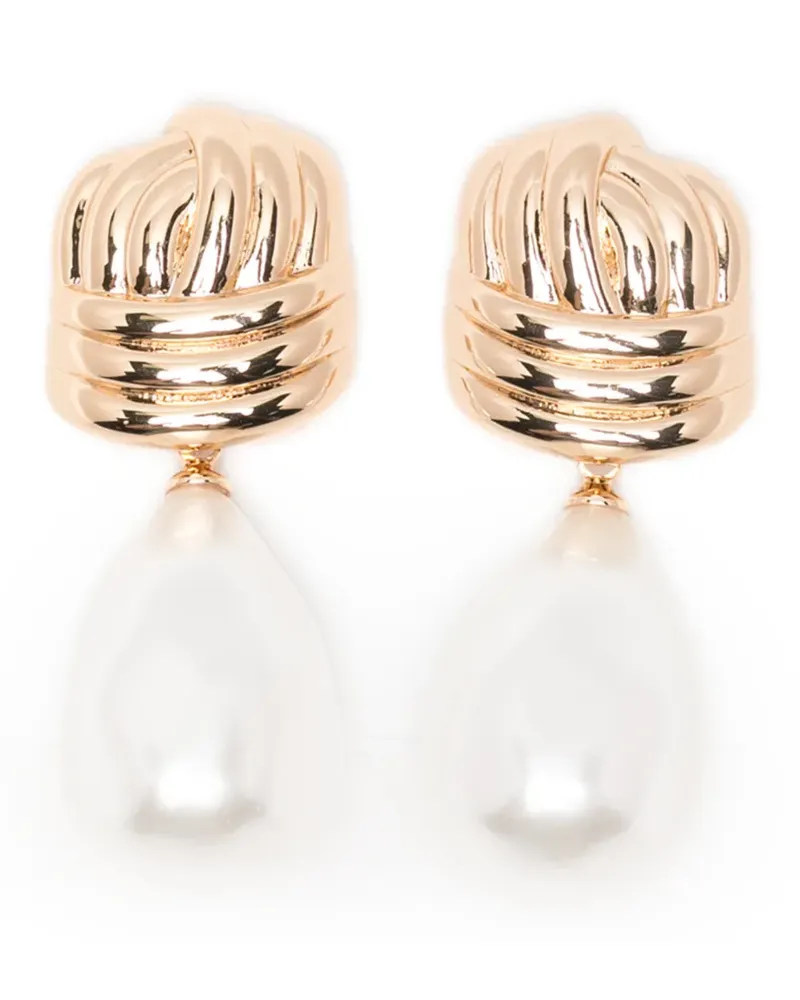 Self-Portrait Ohrringe mit Perlen - Gold Gold