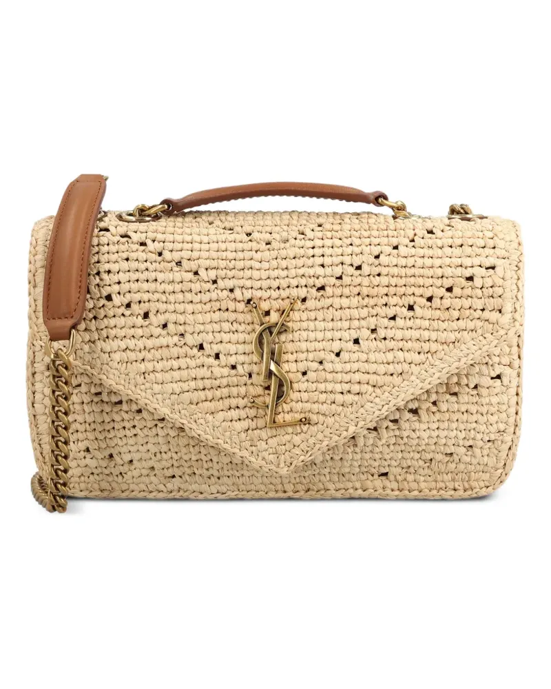 Saint Laurent Loulou YSL Schultertasche mit Webmuster - Nude Nude